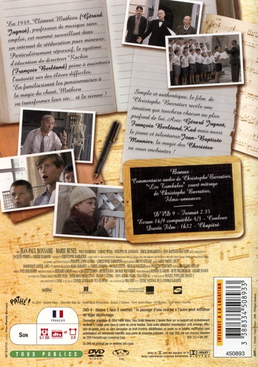 Les Choristes - Barratier Christophe - Pathé - DVD - Place des