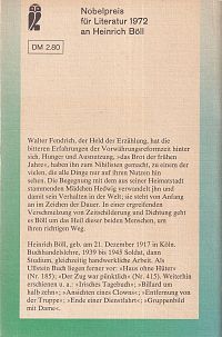 Das Brot der frühen Jahre, 1