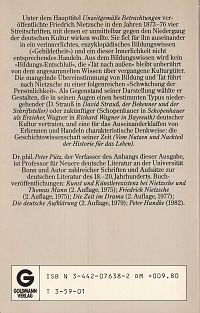 Unzeitgemässe Betrachtungen , 1