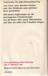 Kleine Bettlektüre für den vielseitigen Zwilling, 1