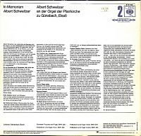 In Memoriam Albert Schweitzer  [Vinyl], 1