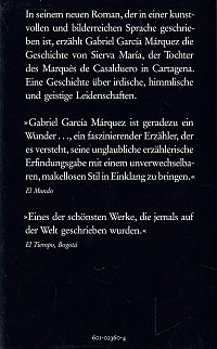 Von der Liebe und anderen Dämonen, 1