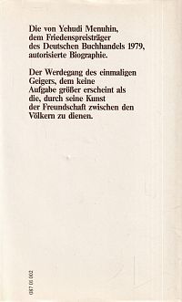 Yehudi Menuhin, Mensch und Musiker, 1