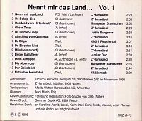Nennt mir das Land... Vol. 1 [CD], 1
