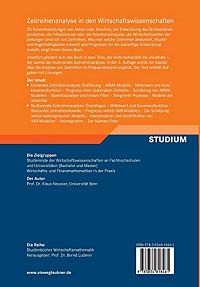 Zeitreihenanalyse in den Wirtschaftswissenschaften, 1