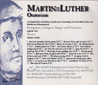 Marin Luther - Oratorium [CD], 1