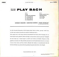 Play Bach [Vinyl], 1