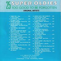 25 Super Oldies Vol. 4 - Too Good To Be Forgotten [CD], 1