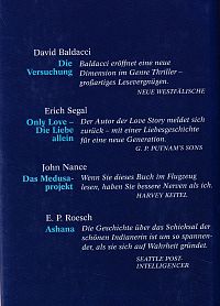 Die Versuchung, Only Love - die Liebe allein, Das Medusaprojekt, Ashana, 1