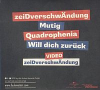zeiDverschwÄndung [CD], 1