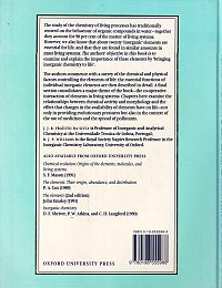 The Biological Chemistry of the Elements, 1