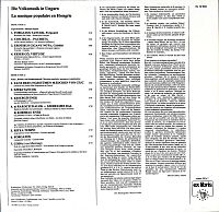 Die Volksmusik In Ungarn - La Musique Populaire En Hongrie [Vinyl], 1