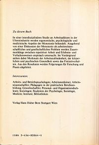 Monotonie in der Industrie, 1