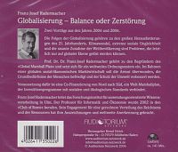 Globalisierung - Balance oder Zerstörung, 1