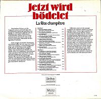 Jetzt wird bödelet - La fête champêtre [Vinyl], 1