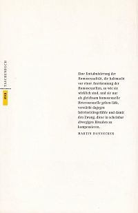 Der Homosexuelle und die Homosexualität, 1