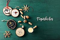 Weihnachtliche Holzscheiben, 4