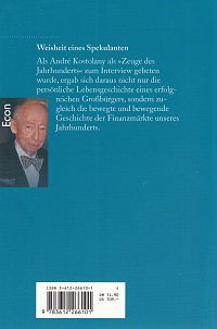 Weisheit eines Spekulanten, 1