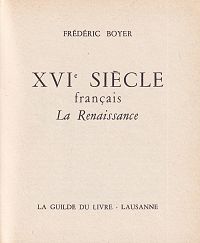 XVIe siècle Français - La Renaissance, 1