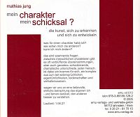 Mein Charakter - Mein Schicksal?, 1