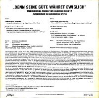 Denn seine Güte währet ewiglich [Vinyl], 1