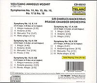 Mozart Symphony No. 14, No.15, No. 16, No. 17, & No. 18 [CD], 1