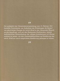 100 Jahre Elektrizitätsgenossenschaft Weiach, 1