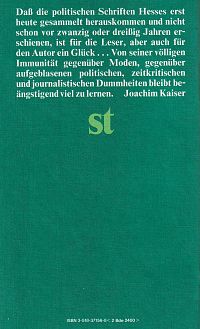 Politik des Gewissens, 1