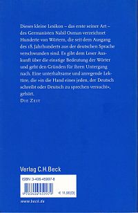 Kleines Lexikon untergegangener Wörter, 1