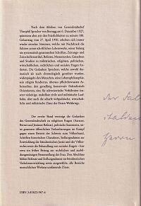Gesammelte Schriften - Band 2  - Generalstabschef Sprecher, 1