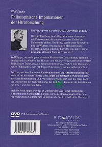Philosophische Implikationen der Hirnforschung [DVD], 1
