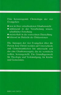 Die Person Jesu Christi im Spiegel der vier Evangelien, 1