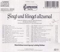 Singt und klinget allzumal - Festliche Bläsermusik zur Weihnachtszeit [CD], 1