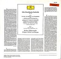 Mendelssohn - Bartholdy [Vinyl], 1