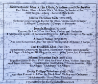 Konzertante Musik für Oboe, Violine und Orchester [CD], 1