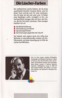 Die Lüscher-Farben zur Persönlichkeitsbeurteilung und Konfliktlösung, 1