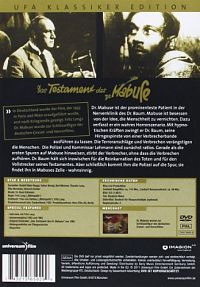 Das Testament des Dr. Mabuse [DVD], 1