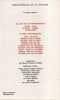 La Bible - Ancien Testament, 1