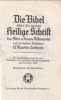 Die Bibel oder die ganze Heilige Schrift des Alten und Neuen Testaments, 1