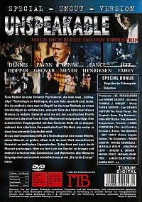 Unspeakable [DVD], 1