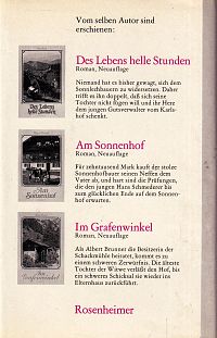 Schatten überm Rosenhof, 1