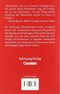 Mutter Courage und ihre Kinder: Eine Chronik aus dem Dreissigjährigen Krieg: Eine Chronik aus dem Dreissigjährigen Krieg. Text und Kommentar, 1