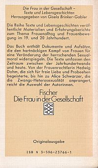 Frauen und Sexualmoral, 1