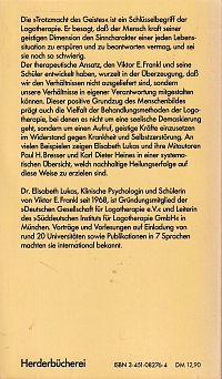 Von der Trotzmacht des Geistes, 1