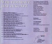 Wer vertraut hat Zukunft [CD], 1
