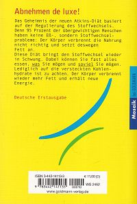 Die neue Atkins Diät, 1