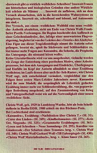 Voraussetzungen einer Erzählung - Kassandra, 1