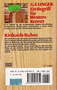 Kinkaids Ruhm, 1