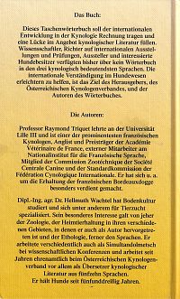 Dreisprachiges Taschenwörterbuch der Kynologie, 1