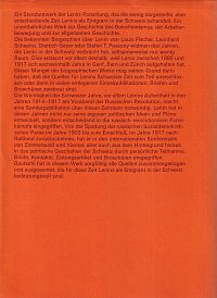 Lenin als Emigrant in der Schweiz, 1